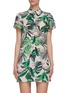 Main View - Click To Enlarge - ALICE & OLIVIA - 'Jem' palm print ruffle sleeve shirtdress