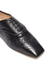 Detail View - Click To Enlarge - RODO - Square toe python embossed leather panel loafers