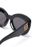 Detail View - Click To Enlarge - LOEWE - Anagram embellished bold acetate frame cateye sunglasses