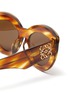 Detail View - Click To Enlarge - LOEWE - Anagram embellished bold tortoiseshell effect acetate frame cateye sunglasses