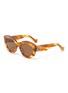 Main View - Click To Enlarge - LOEWE - Anagram embellished bold tortoiseshell effect acetate frame cateye sunglasses
