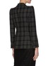 Back View - Click To Enlarge - ALEXANDER MCQUEEN - Peak Shoulder Welsh Check Wool Fitted Blazer