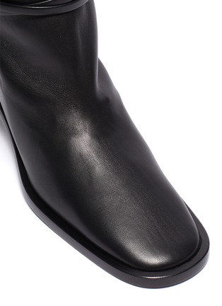 Detail View - Click To Enlarge - JIL SANDER - Structure Heel Ankle Wrap Tie Boots
