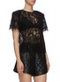 Front View - Click To Enlarge - SELF-PORTRAIT - Shirt Sleeve Lace Top