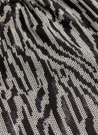  - SELF-PORTRAIT - Belted Sequin Zebra Print Roll Up Hem Shorts