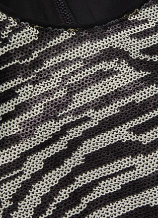  - SELF-PORTRAIT - Sequin Zebra Print Sleeveless Top