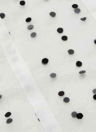 Detail View - Click To Enlarge - SELF-PORTRAIT - Polka Dot Mesh Frill Ruffle Top Mini Dress