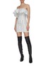 Figure View - Click To Enlarge - SELF-PORTRAIT - Polka Dot Mesh Frill Ruffle Top Mini Dress