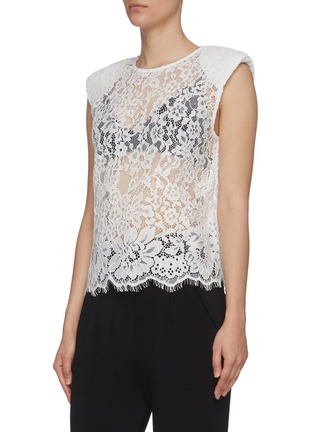Front View - Click To Enlarge - SELF-PORTRAIT - Sleeveless Lace Top