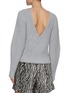 Back View - Click To Enlarge - SELF-PORTRAIT - Crystal Embellished Back Wrap Bubble Sleeve Sweater