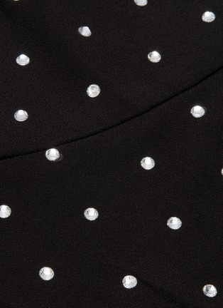 Detail View - Click To Enlarge - SELF-PORTRAIT - Crystal Embellished Polka Dot Ruffled Hem Dress