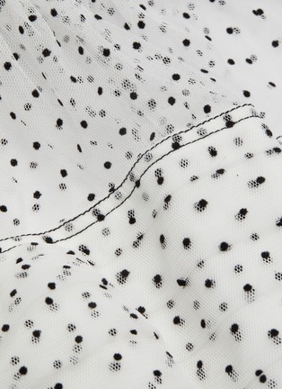 Detail View - Click To Enlarge - SELF-PORTRAIT - Polka Dot Mesh Pleated Mini Dress