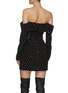 Back View - Click To Enlarge - SELF-PORTRAIT - Crystal Embellished Polka Dot Off-shoulder Mini Dress
