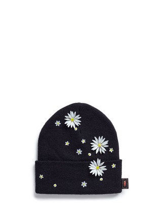 Main View - Click To Enlarge - PIERS ATKINSON - Swarovski crystal embellished daisy beanie