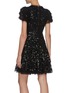 Back View - Click To Enlarge - NEEDLE & THREAD - 'SHIRLEY RIBBON' Tier Sleeve Sequin Embellished Mini Dress