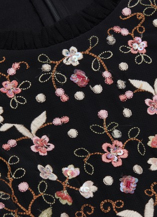  - NEEDLE & THREAD - 'ELSIE RIBBON' Floral Embroidered Mini Dress