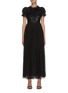 Main View - Click To Enlarge - NEEDLE & THREAD - 'SHIRLEY RIBBON' Puff Sleeve Sequin Embellished Maxi Dress