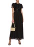 Figure View - Click To Enlarge - NEEDLE & THREAD - 'SHIRLEY RIBBON' Puff Sleeve Sequin Embellished Maxi Dress