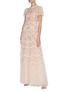 Figure View - Click To Enlarge - NEEDLE & THREAD - 'ELSIE RIBBON' Floral Embroidered Ruffle Tier Gown