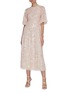 Figure View - Click To Enlarge - NEEDLE & THREAD - Sequin ribbon cape sleeve ballerina dress