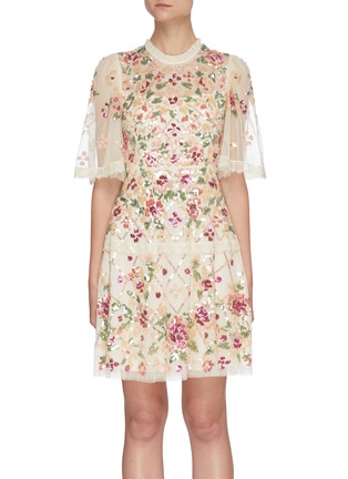 Main View - Click To Enlarge - NEEDLE & THREAD - 'Trellis Rose' mini dress