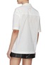 Back View - Click To Enlarge - REMAIN - 'LIANE' Asymmetric Chest Pocket Short Sleeve Shirt