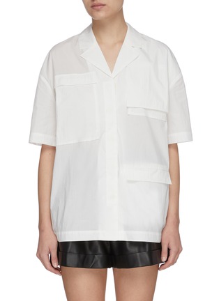 Main View - Click To Enlarge - REMAIN - 'LIANE' Asymmetric Chest Pocket Short Sleeve Shirt