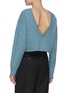 Back View - Click To Enlarge - REMAIN - 'VALCYRIE OPEN BACK' Crop Merino Wool Sweater