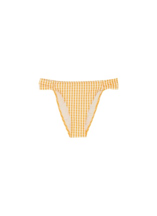 Main View - Click To Enlarge - PEONY - Gingham Ruch Bikini Bottom