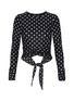 Main View - Click To Enlarge - PEONY - Polka Dots Sun Shirt Swimwear Top