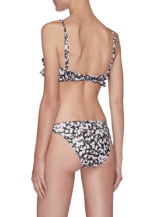 Back View - Click To Enlarge - PEONY - Floral Ruffle Bikini Top