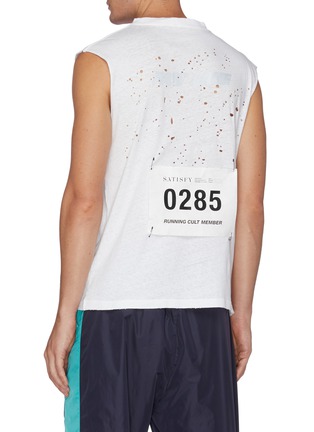 Back View - Click To Enlarge - SATISFY - 'INTERNATIONAL RUNNING CONVENTION 1977' Rip Print Rip Sleeveless Top