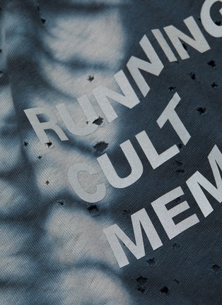 - SATISFY - 'Running Cult Member' Tie Dye Moth Eaten Muscle T-shirt
