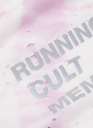 - SATISFY - 'Running Cult Member' Tie Dye Moth Eaten T-shirt