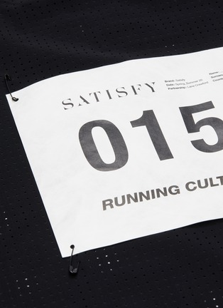  - SATISFY - 'Fast Lane' Slogan Print Bib Number Singlet Vest
