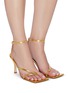 Figure View - Click To Enlarge - A.W.A.K.E. MODE - DELTA' Asymmetric Strap Square Toe Heeled Sandals