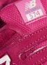 Detail View - Click To Enlarge - NEW BALANCE - '574 High Visibility' mesh suede toddler sneakers