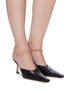 Figure View - Click To Enlarge - A.W.A.K.E. MODE - LUCREZIA' Chain Anklet Leather Pumps