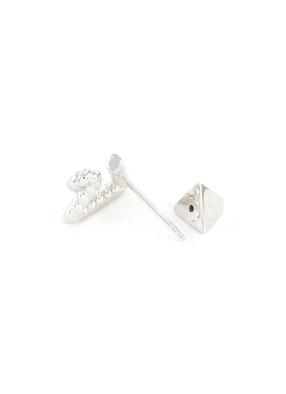Detail View - Click To Enlarge - LAYCIGA - Triangular knot stud earrings
