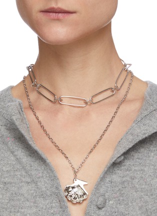 Figure View - Click To Enlarge - LAYCIGA - Geometrical chain choker necklace