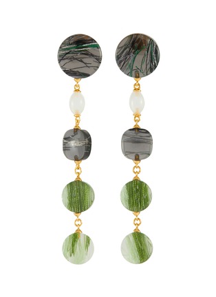 Main View - Click To Enlarge - EJING ZHANG - 'Lamotte' mixed embellishment drop earrings
