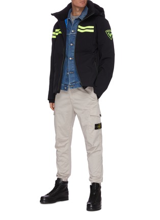 Figure View - Click To Enlarge - ROSSIGNOL - 'Enbleme' Logo Patch Contrast Stripe Hood Ski Jacket