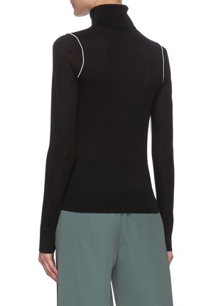 Back View - Click To Enlarge - EQUIL - Outline Cashmere Silk Turtleneck Sweater