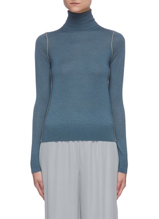 Main View - Click To Enlarge - EQUIL - Outline Cashmere Silk Turtleneck Sweater