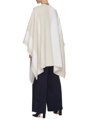 Back View - Click To Enlarge - EQUIL - Stripe Baby Merino Wool Cape