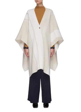 Main View - Click To Enlarge - EQUIL - Stripe Baby Merino Wool Cape