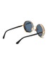 Figure View - Click To Enlarge - JIMMY CHOO - 'Lilo' glitter rounded metal frame sunglasses