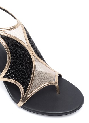 Detail View - Click To Enlarge - RENÉ CAOVILLA - Peggy Guggenheim 'Eyewear' embellished sandals