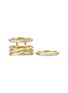 Figure View - Click To Enlarge - SARAH ZHUANG - Mix & Match diamond 18k gold criss cross ring