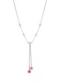 Main View - Click To Enlarge - SARAH ZHUANG - Fantasy Garden diamond pink sapphire ruby 18k rose gold star necklace charm